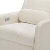 Arc Electronic Recliner and Swivel Glider in Boucle with USB port,  Ivory Boucle w/ Light Wood base - Nursery Chairs - 8