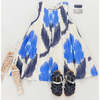 Girls Jaipur Dress, Blue Ikat - Dresses - 6