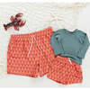Baby Boys Swim Trunk, Orange Lobsters - Swim Trunks - 3