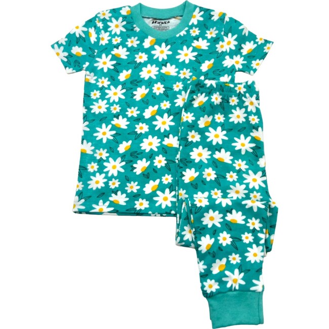 Kids Short Sleeve Pajamas, Sun Flowers