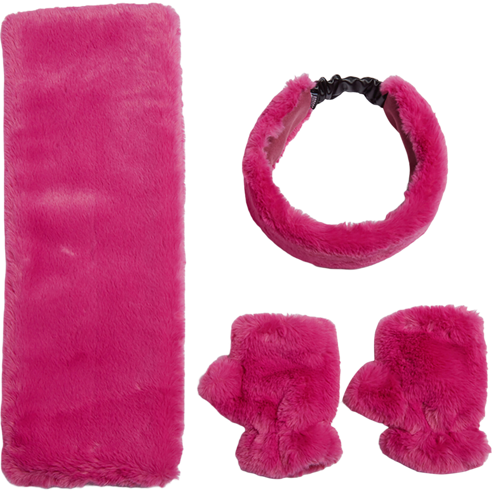 Abby Kids Bundle Confetti Pink Faux Fur Bundle - Scarves - 1