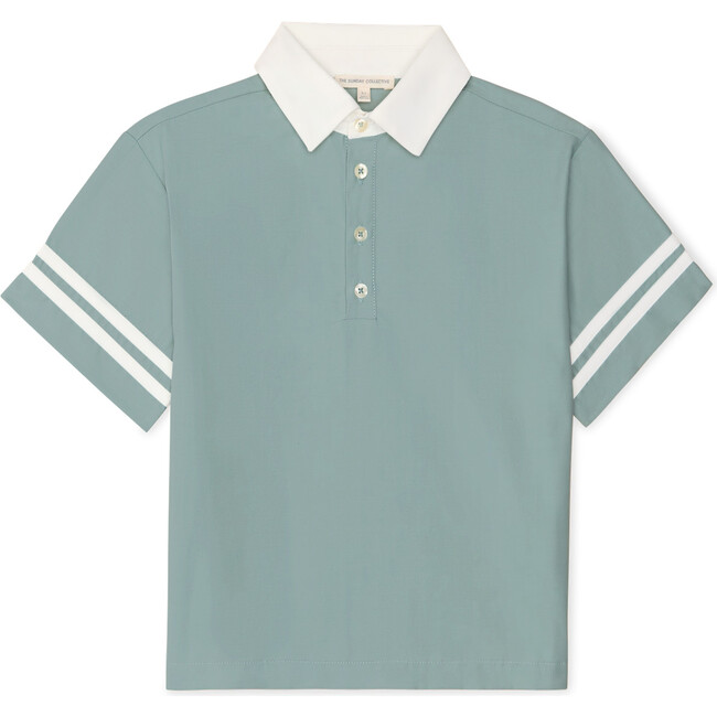 Woven Play Polo in Mist