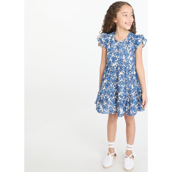 Mini Maribel Dress, Maritime Blue/Off White Multi - Dresses - 2