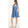 Women's Reina Dress, Medium Indigo Blue - Dresses - 4