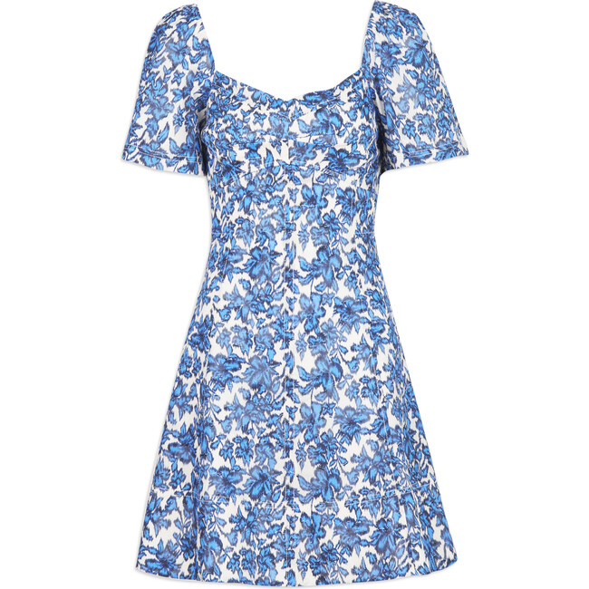Women's Kit Dress, Maritime Blue/Off White Multi