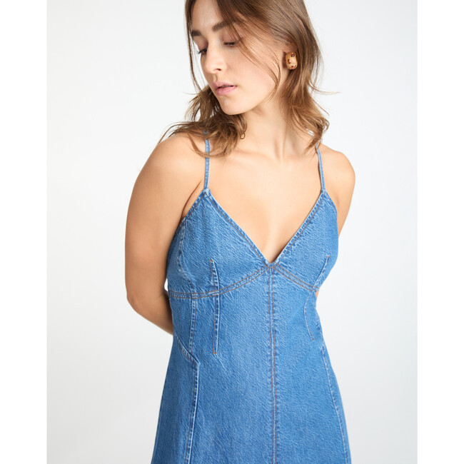 Women's Hendrix Dress, Medium Indigo Blue - Dresses - 2