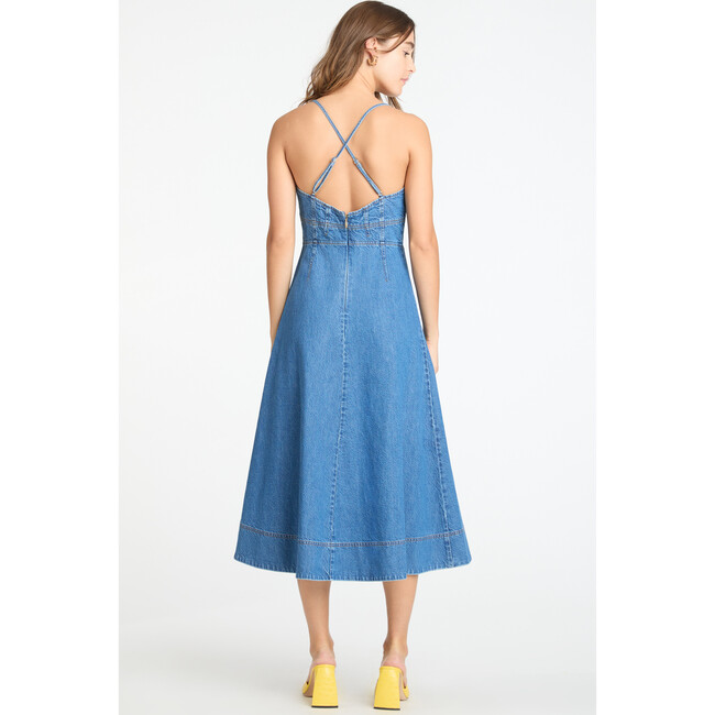 Women's Hendrix Dress, Medium Indigo Blue - Dresses - 5