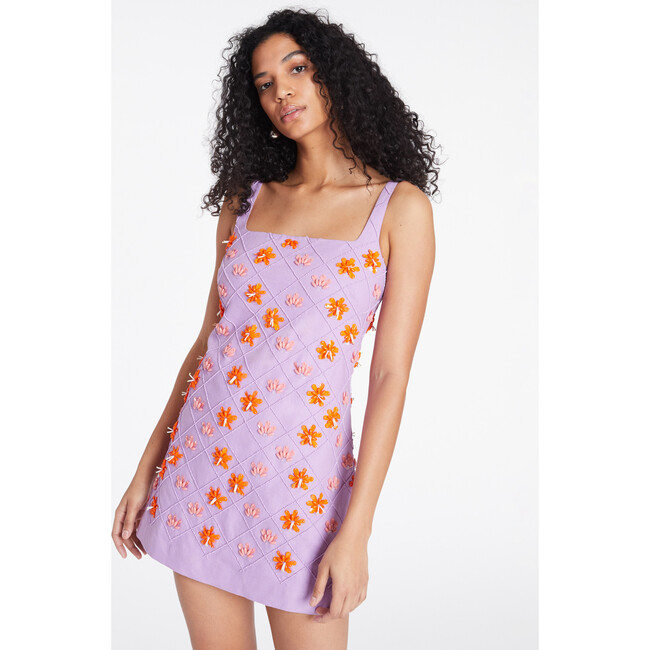 Women's Barton Dress, Lilac Multi - Dresses - 3