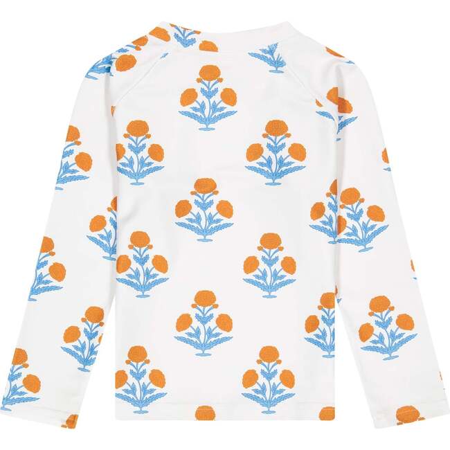 Orange Floral Rash Guard - Rash Guards - 2