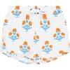 Orange Floral Board Short - Swim Trunks - 1 - thumbnail