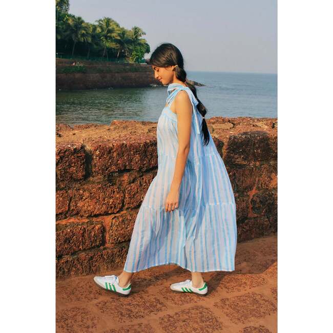Women's Winslow Tie Strap Dress, Cornflower Blue - Dresses - 2