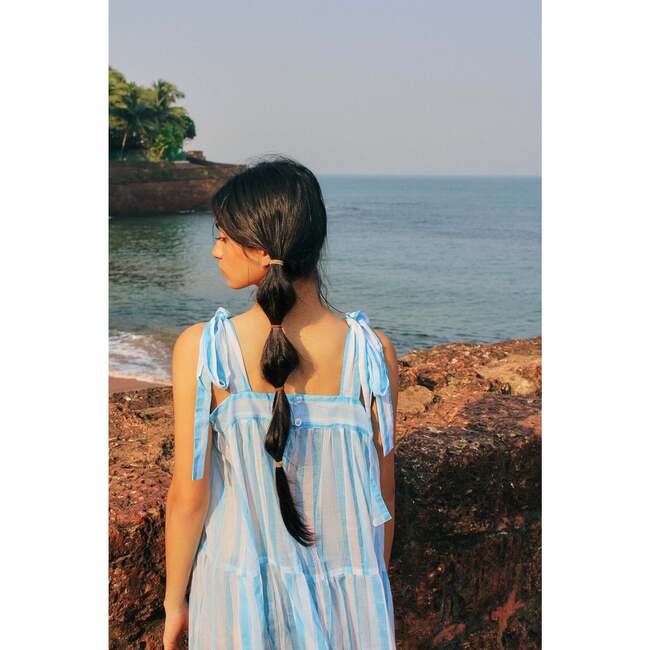 Women's Winslow Tie Strap Dress, Cornflower Blue - Dresses - 3