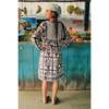 Women's Jaipur Block Print Knee Length Dress, Navy - Cover-Ups - 4
