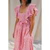 Women's Charlotte Block Print Dress, Eva Pink - Dresses - 3