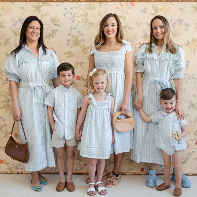 Women's Gen Dress, Blue/Green Gingham - Dresses - 4