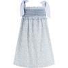 Olivia Girl Dress, Blue - Dresses - 1 - thumbnail