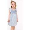 Olivia Girl Dress, Blue - Dresses - 2