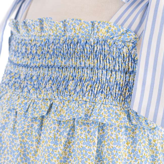 Olivia Girl Dress, Blue - Dresses - 3