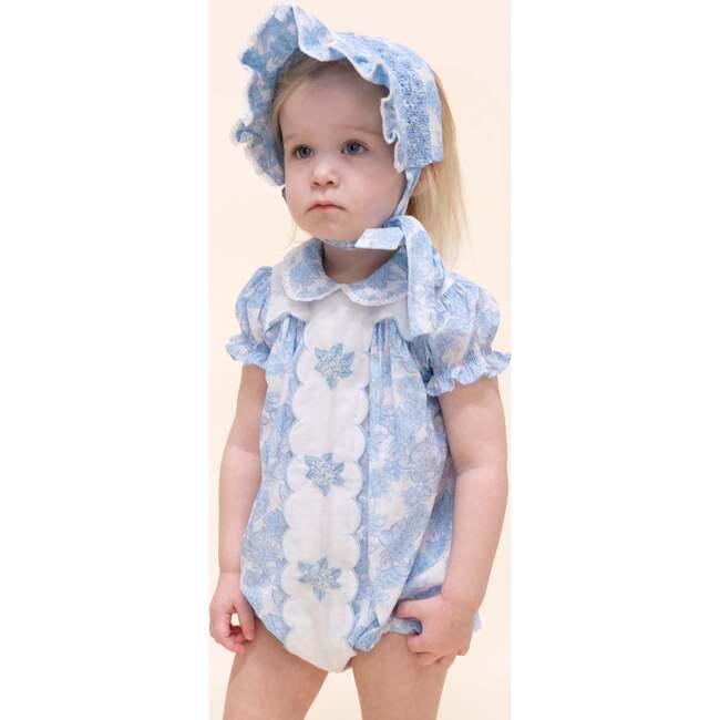 Hydrangea Bonnet, Blue - Onesies - 2