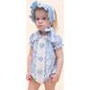 Hydrangea Bonnet, Blue - Onesies - 2