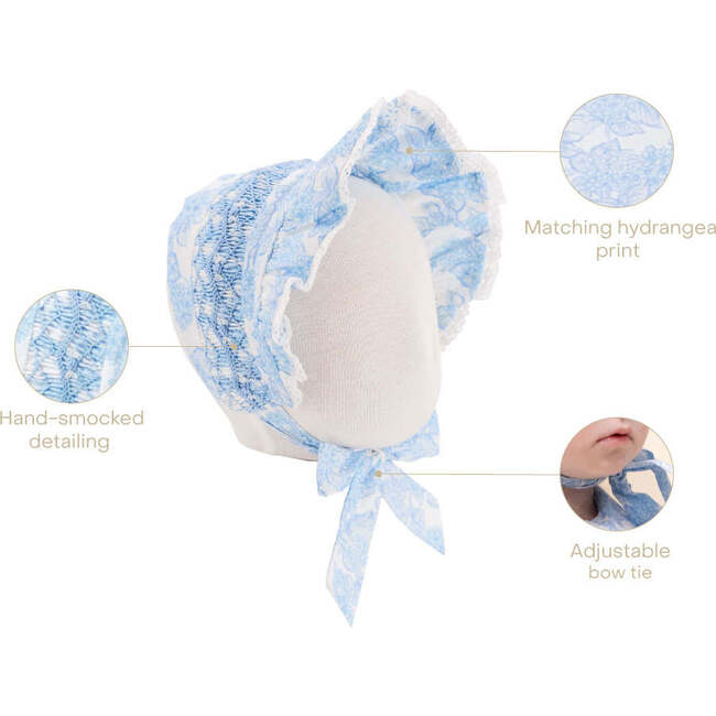 Hydrangea Bonnet, Blue - Onesies - 5