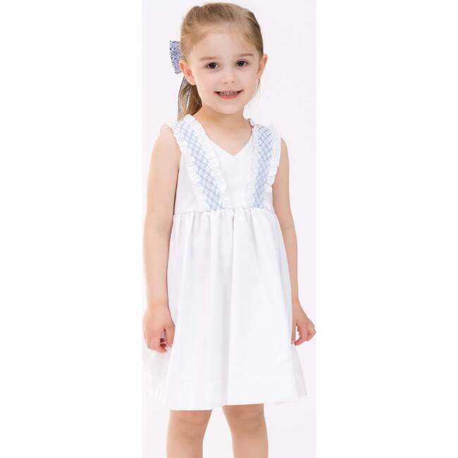 Harper Girl Dress, White - Dresses - 2