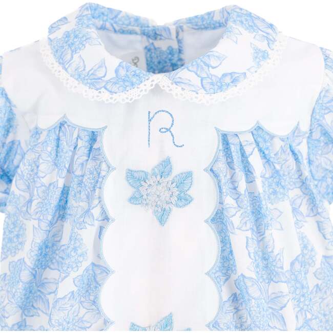 Hydrangea Girl Bubble, Blue - Onesies - 2