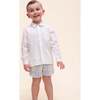 Hayden Long Sleeve Boy Set, Blue - Mixed Apparel Set - 2