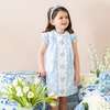 Hydrangea Girl Dress, Blue - Dresses - 3