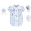 Hydrangea Girl Bubble, Blue - Onesies - 4