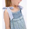 Olivia Girl Dress, Blue - Dresses - 6