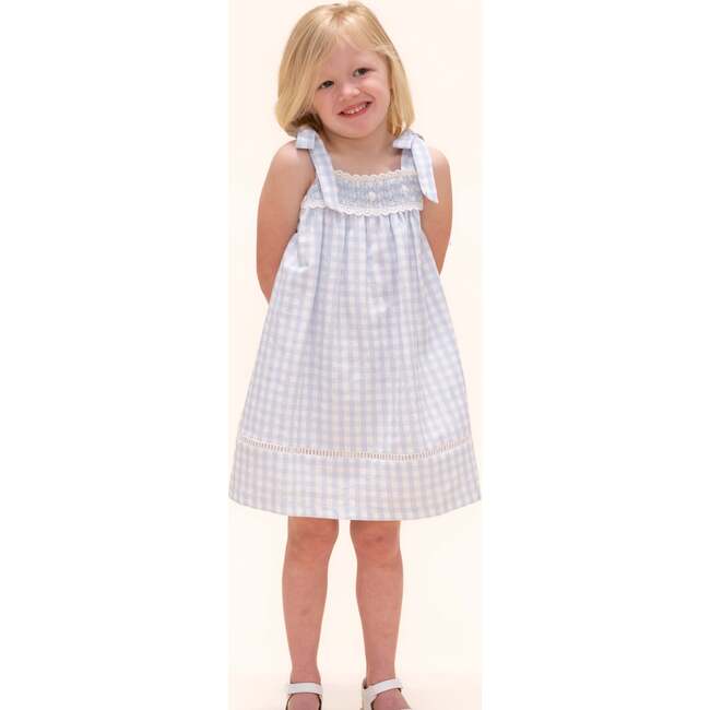 Gerbera Girl Dress, Blue - Dresses - 2