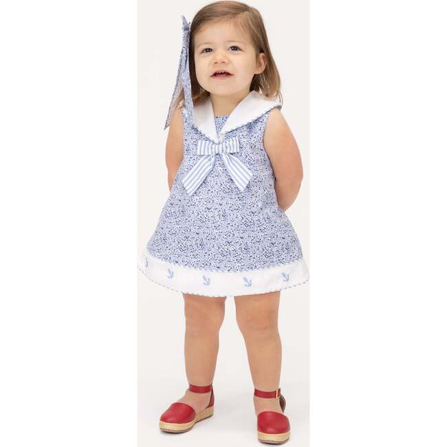 Anchor Girl Bubble, Blue - Onesies - 2
