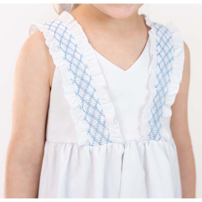 Harper Girl Dress, White - Dresses - 4