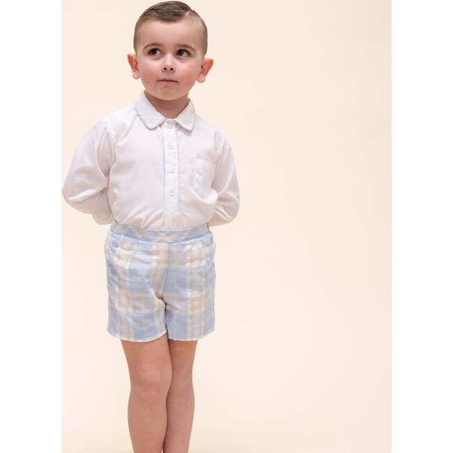 Hayden Long Sleeve Boy Set, Blue - Mixed Apparel Set - 6