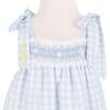 Gerbera Girl Dress, Blue - Dresses - 4