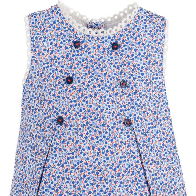 Abigail Girl Dress, Blue - Dresses - 3