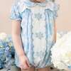 Hydrangea Girl Bubble, Blue - Onesies - 7