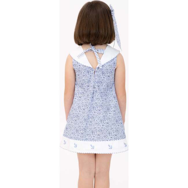 Anchor Girl Dress, Blue - Dresses - 7