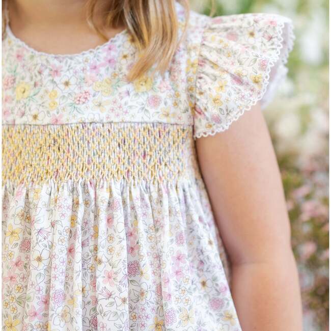 Marigold Girl Dress, Floral - Dresses - 6