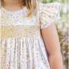 Marigold Girl Dress, Floral - Dresses - 6