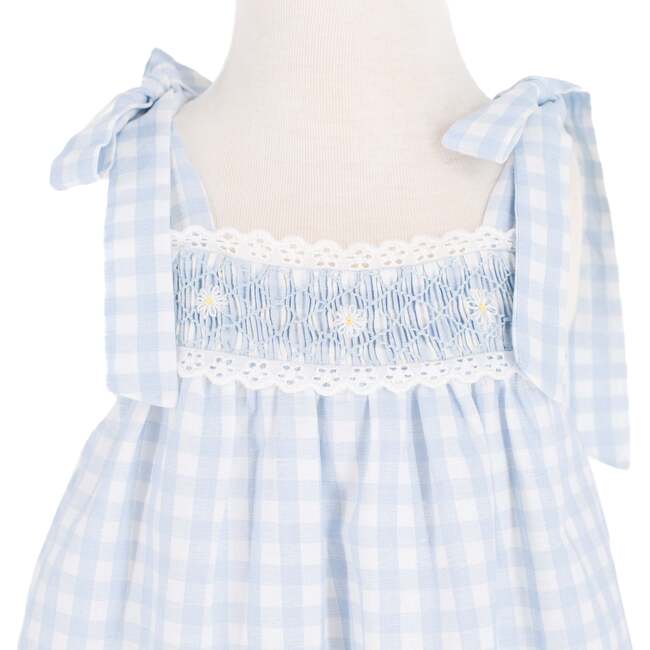 Gerbera Girl Dress, Blue - Dresses - 5