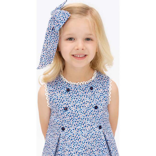 Abigail Girl Dress, Blue - Dresses - 6