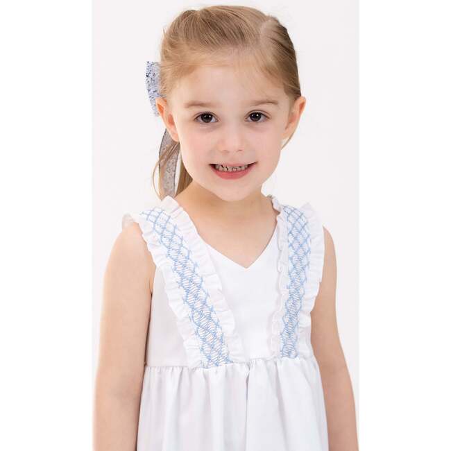 Harper Girl Dress, White - Dresses - 7