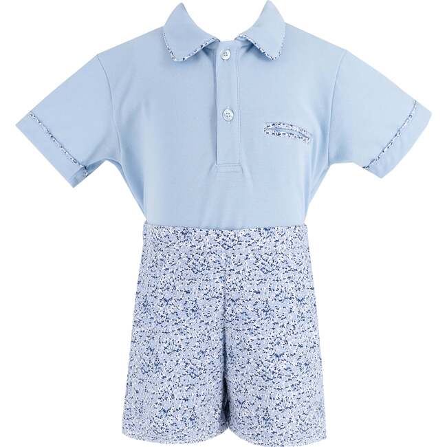 Anchor Boy Polo Set, Blue - Mixed Apparel Set - 5