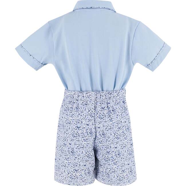 Anchor Boy Polo Set, Blue - Mixed Apparel Set - 6