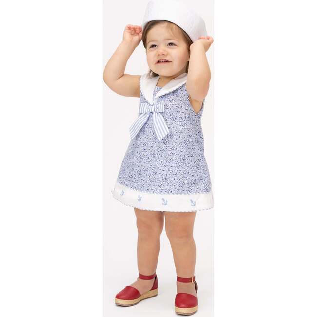 Anchor Girl Bubble, Blue - Onesies - 6