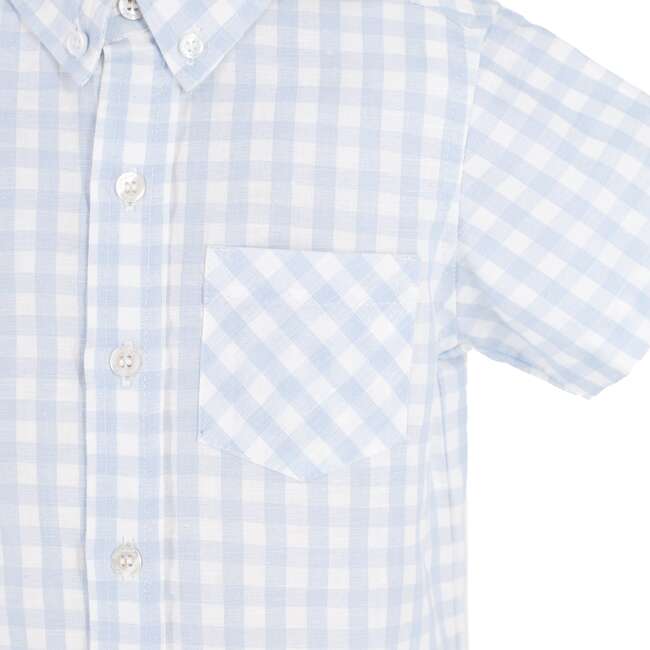 Gary Boy Button Down, Blue - Button Downs - 5