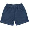 Boys Cotton Terry Track Short, Denim - Shorts - 2