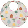 Tree Print Waterproof Pocket Bib, Beige - Bibs - 1 - thumbnail